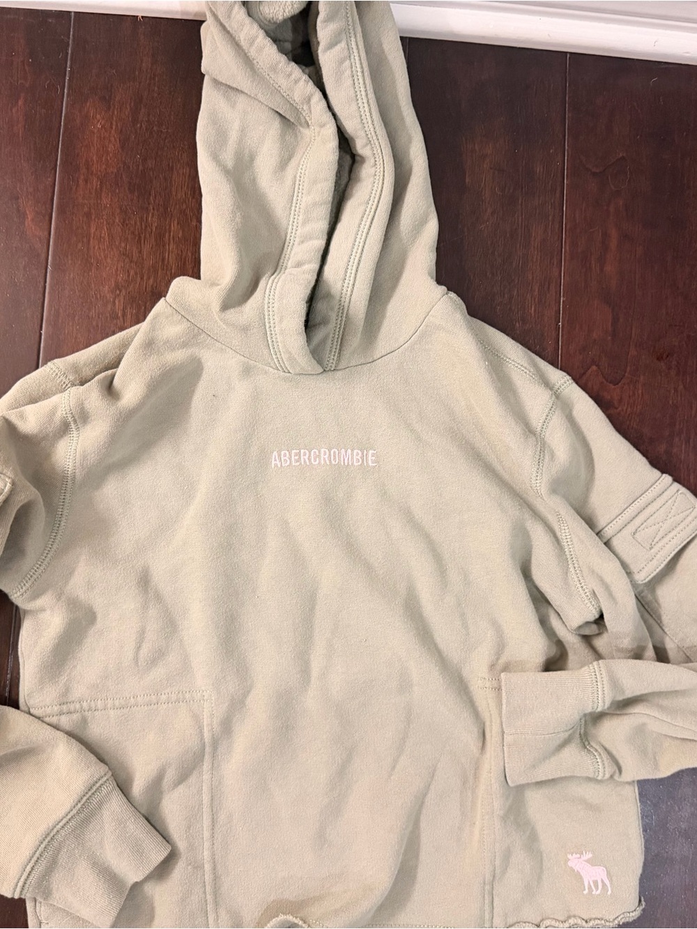 abercrombie kids light sage green pullover hoodie